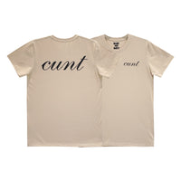 CUNT V2 BOYS SMALL PRINT TEE TAN