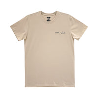 ZERO FUCKS BOYS SMALL PRINT TEE TAN