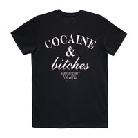 COCAINE & BITCHES SMALL PRINT TEE